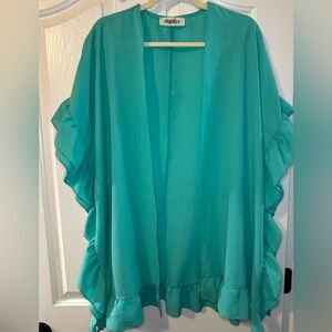 Haptics Vibrant Teal Kimono